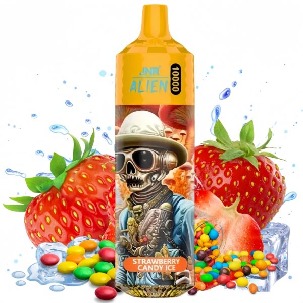 JNR Alien 10000 Strawberry Candy Ice 1 - Clase Azul Vape