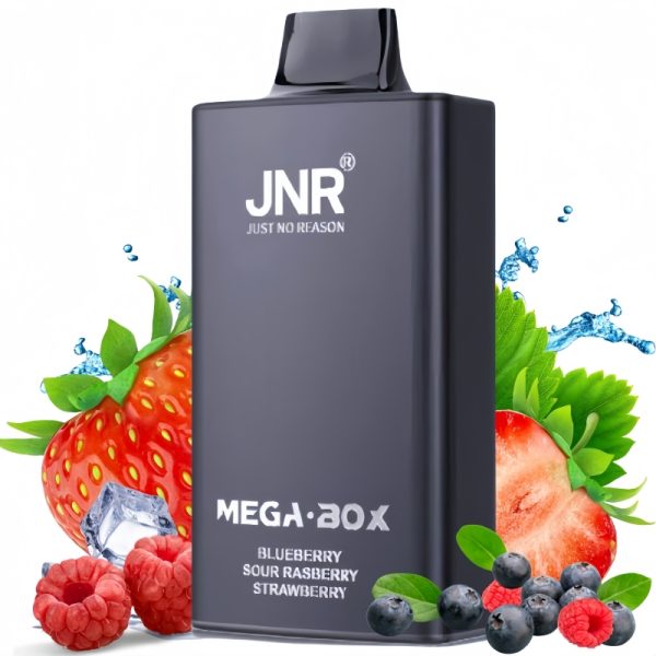 JNR Mega Box 25000 Blueberry Sour Raspberry Strawberry 1 - Clase Azul Vape