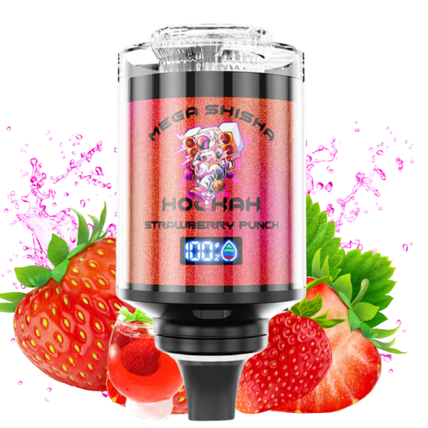JNR Mega Shisha Hookah 100k Puffs Strawberry Punch Flavor - JNR Vape